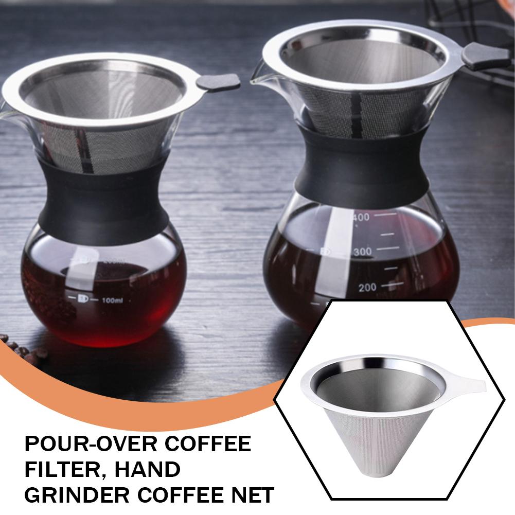 Tea Strainer Mesh - Reusable Stainless Steel Pour-Over Coffee Filter,