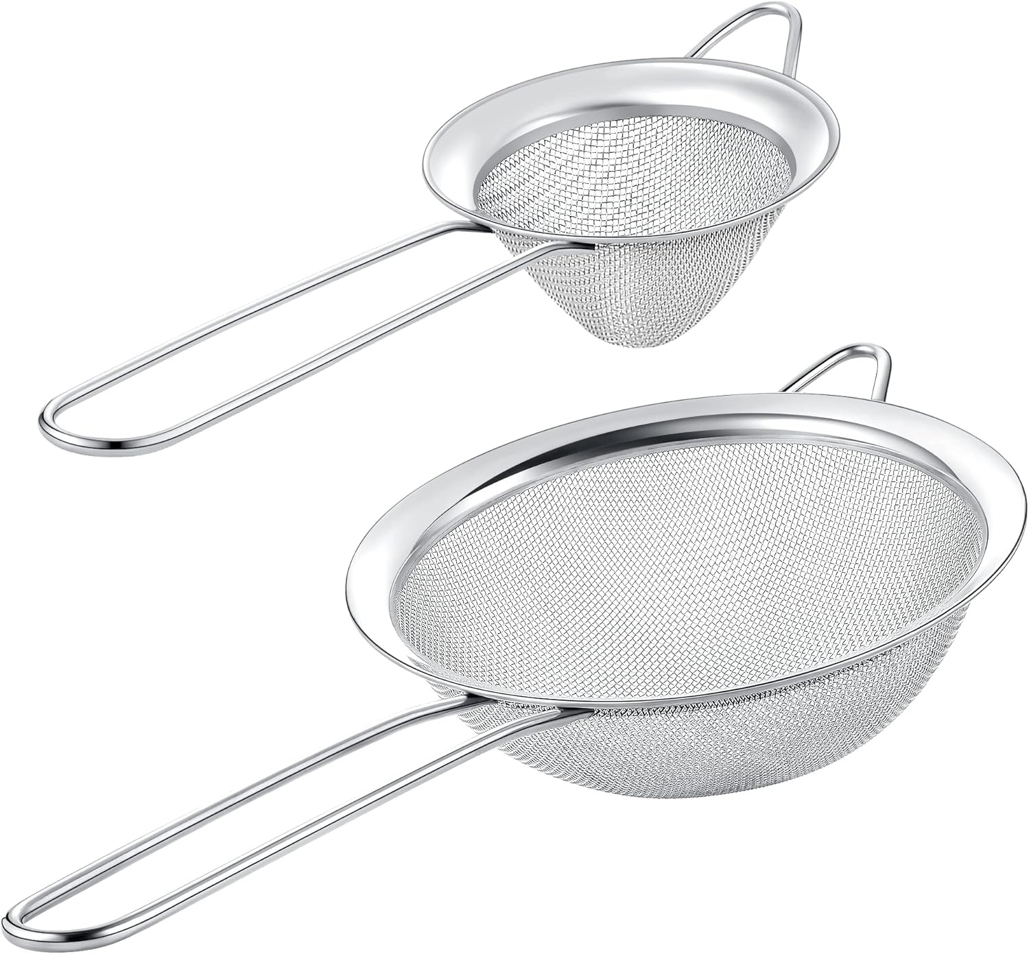 Tea Strainer Mesh - 2-Pack Stainless Steel Fine Mesh Strainers