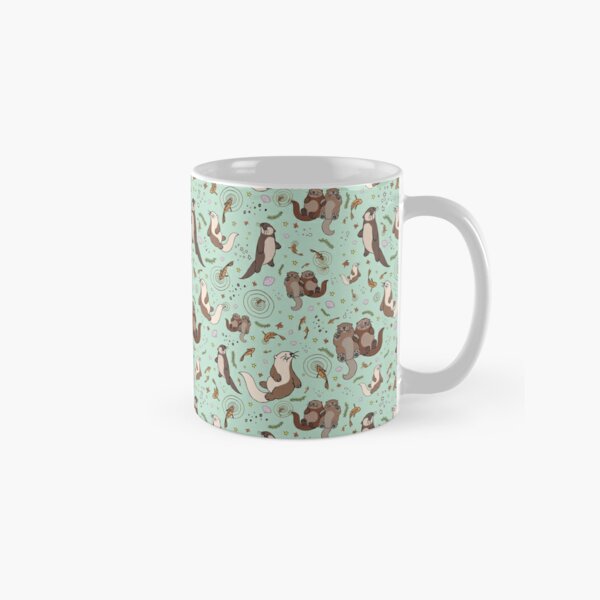 Coffee Tea Photos - Otters In Blue Classic Mug Cup