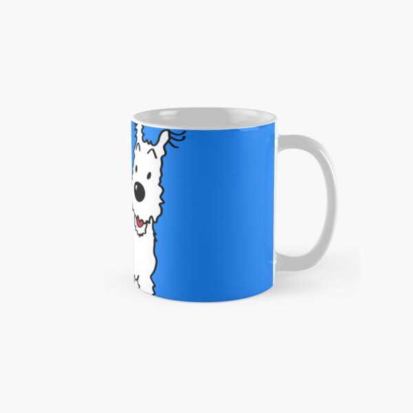 Coffee Tea Photos - Snowy Dog Tin Tin Sticker Classic
