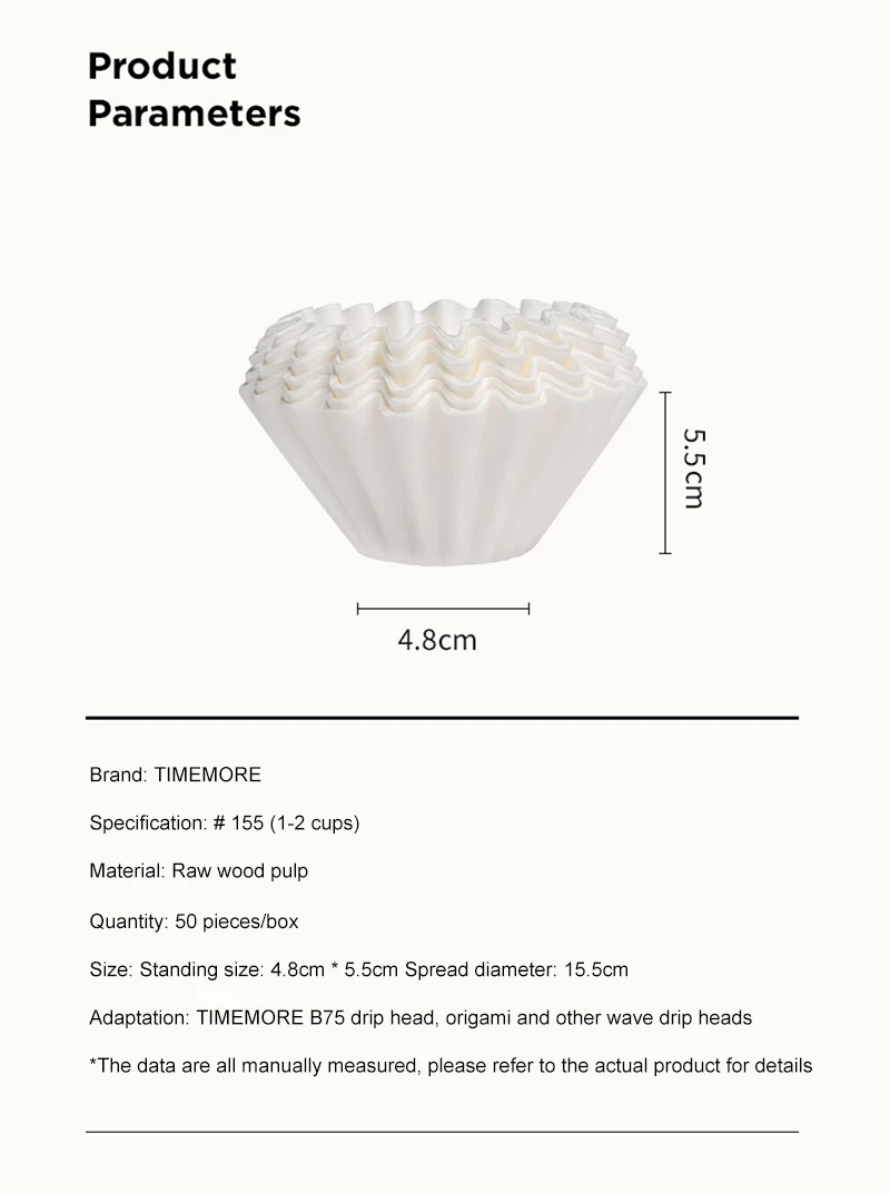 TIMEMORE 1-2Cups Basket Coffee - Coffee Tea Paper Cups ulasan dan harga