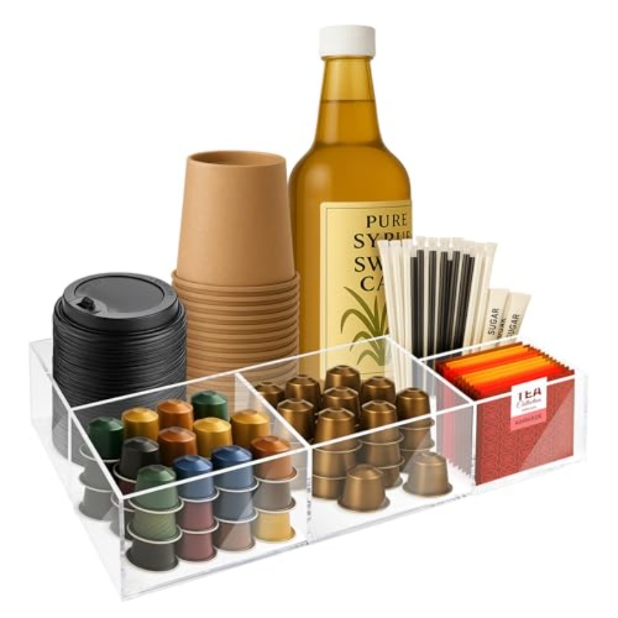 Acrylic Coffee Bar Station Sna - Tea Coffee Set Up ulasan dan harga