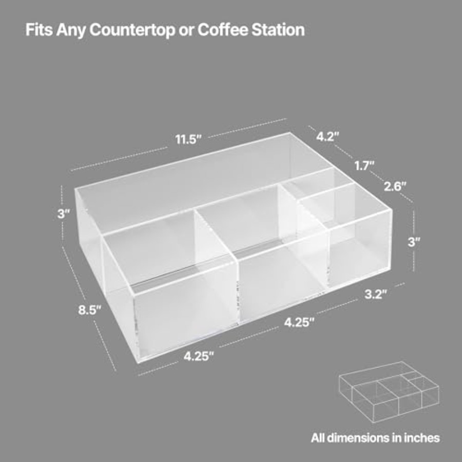 Acrylic Coffee Bar Station Sna - Tea Coffee Set Up ulasan dan harga