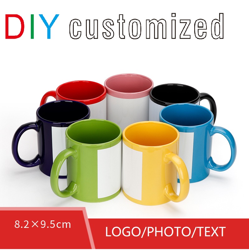 Black Cup DIY LOGO Ceramic 350 - Coffee Tea Photos ulasan dan harga