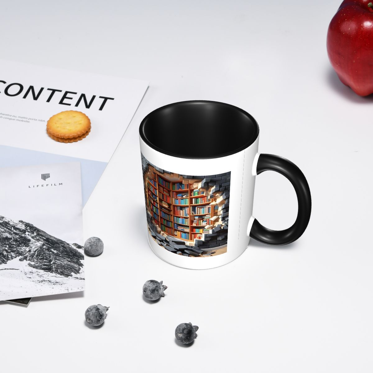 Bookshelf Creative Space Desig - Coffee Tea Library ulasan dan harga