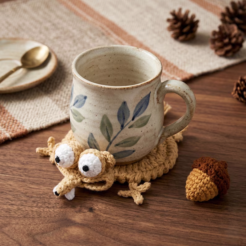 Handwoven Squirrel Shaped Coas - Coffee Tea Knits ulasan dan harga
