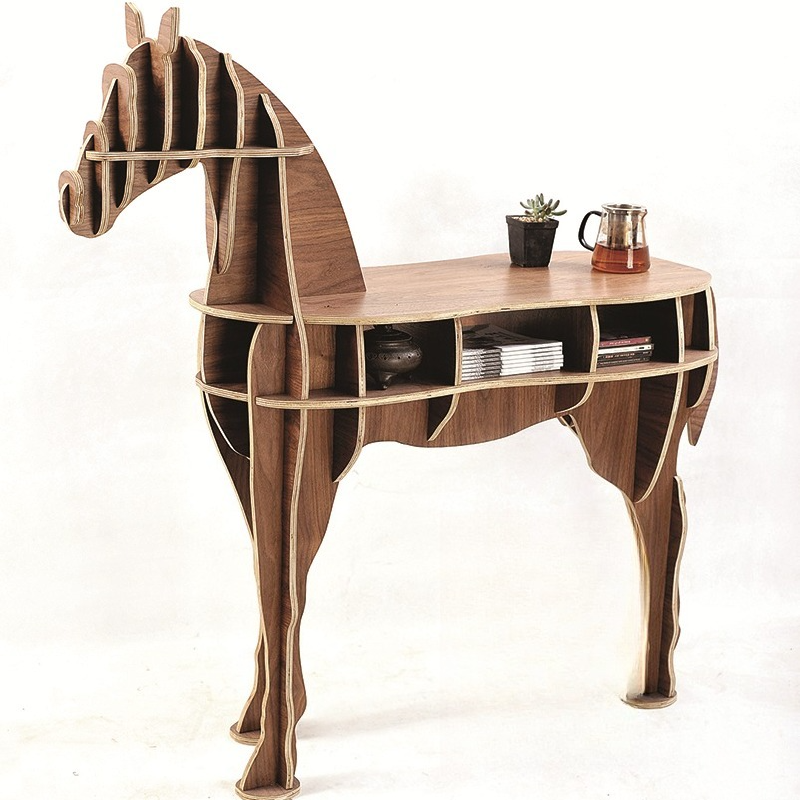 Creative Wooden Horse Tea Coff - Coffee Tea Library ulasan dan harga