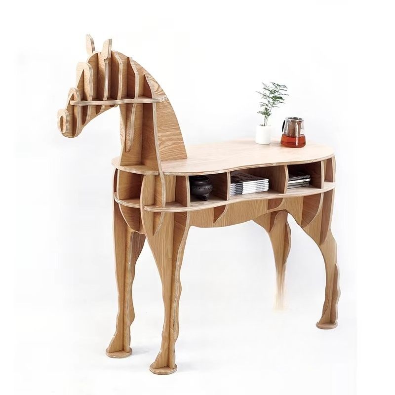 Creative Wooden Horse Tea Coff - Coffee Tea Library ulasan dan harga