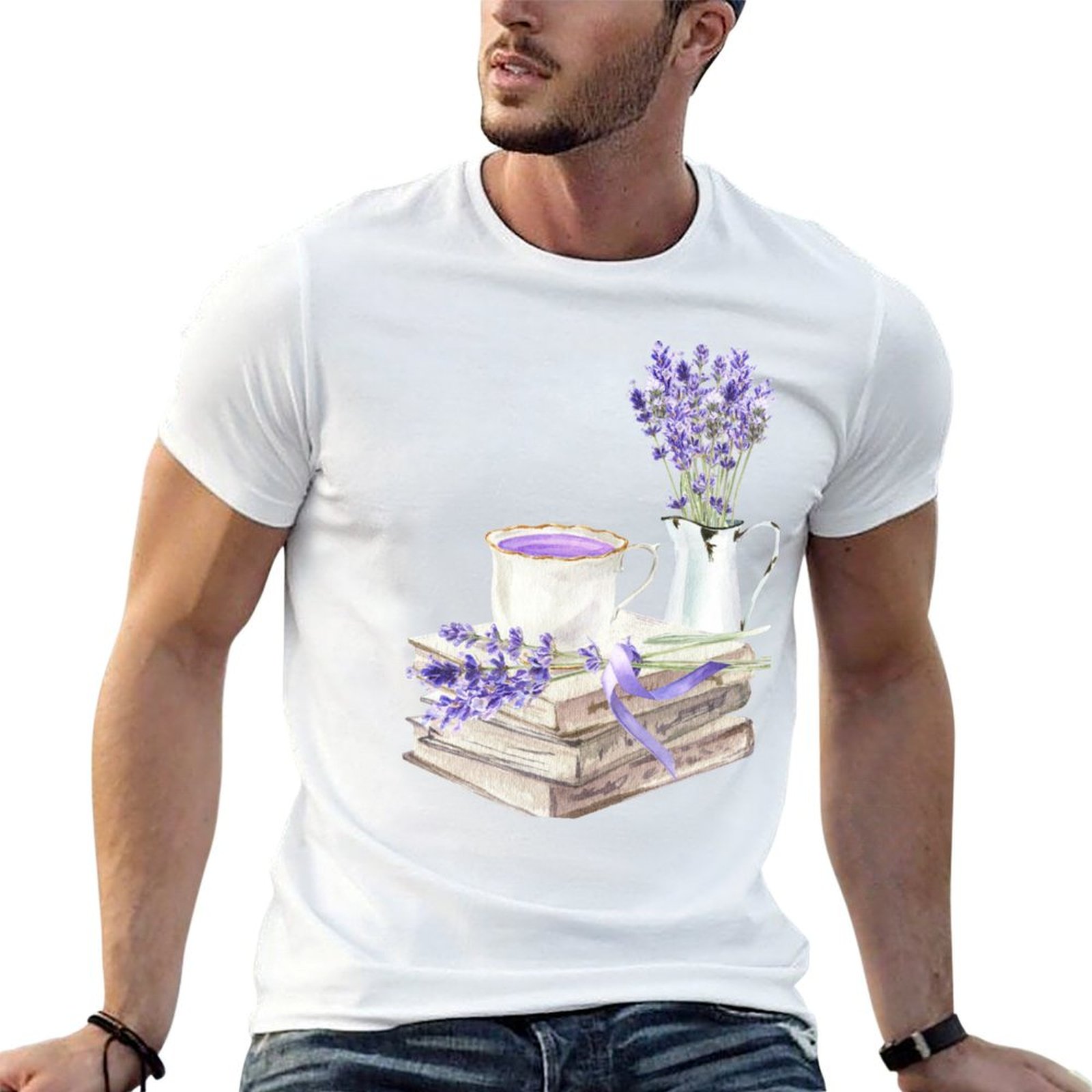 Book and Lavender with Cup of  - Coffee Tea Knits ulasan dan harga