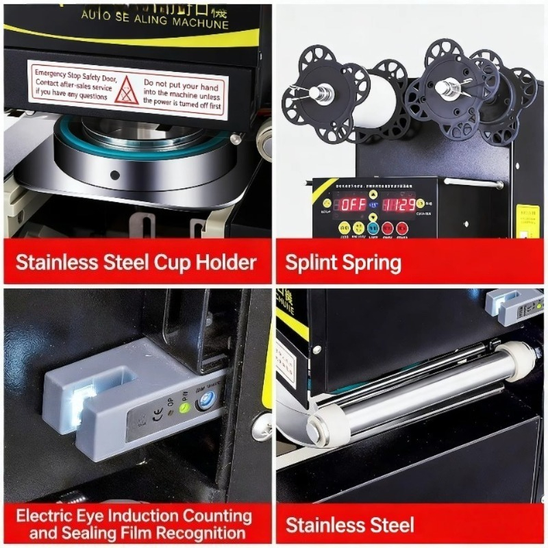 Automatic Plastic Cup Sealing  - Coffee Tea ulasan dan harga