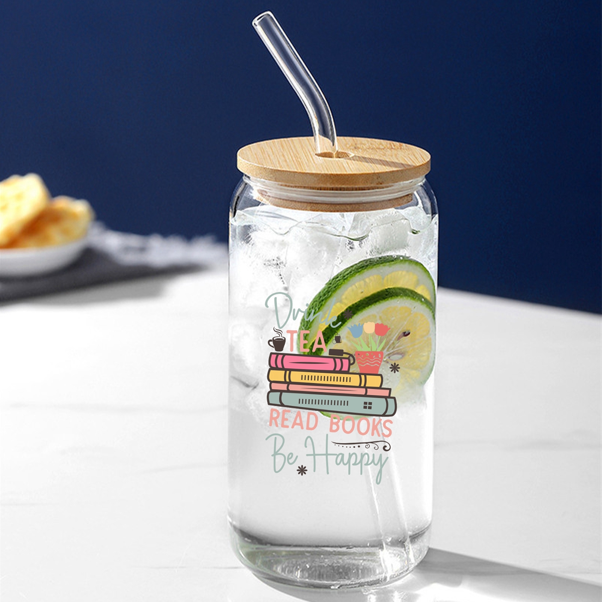 1pc Drink Tea Read Books Be Ha - Coffee Tea Library ulasan dan harga