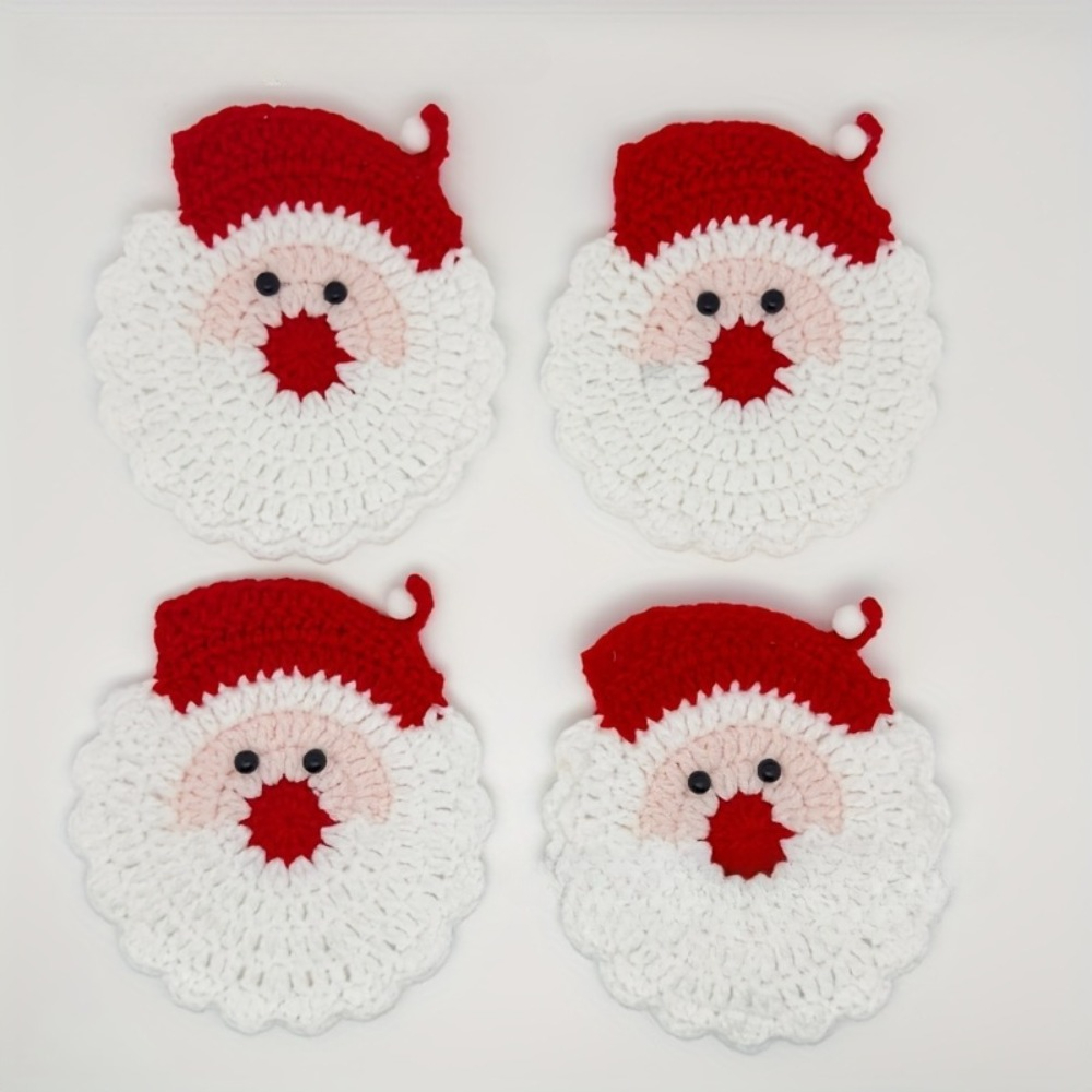 Cute 3D Santa Face Knitted Cup - Coffee Tea Knits ulasan dan harga
