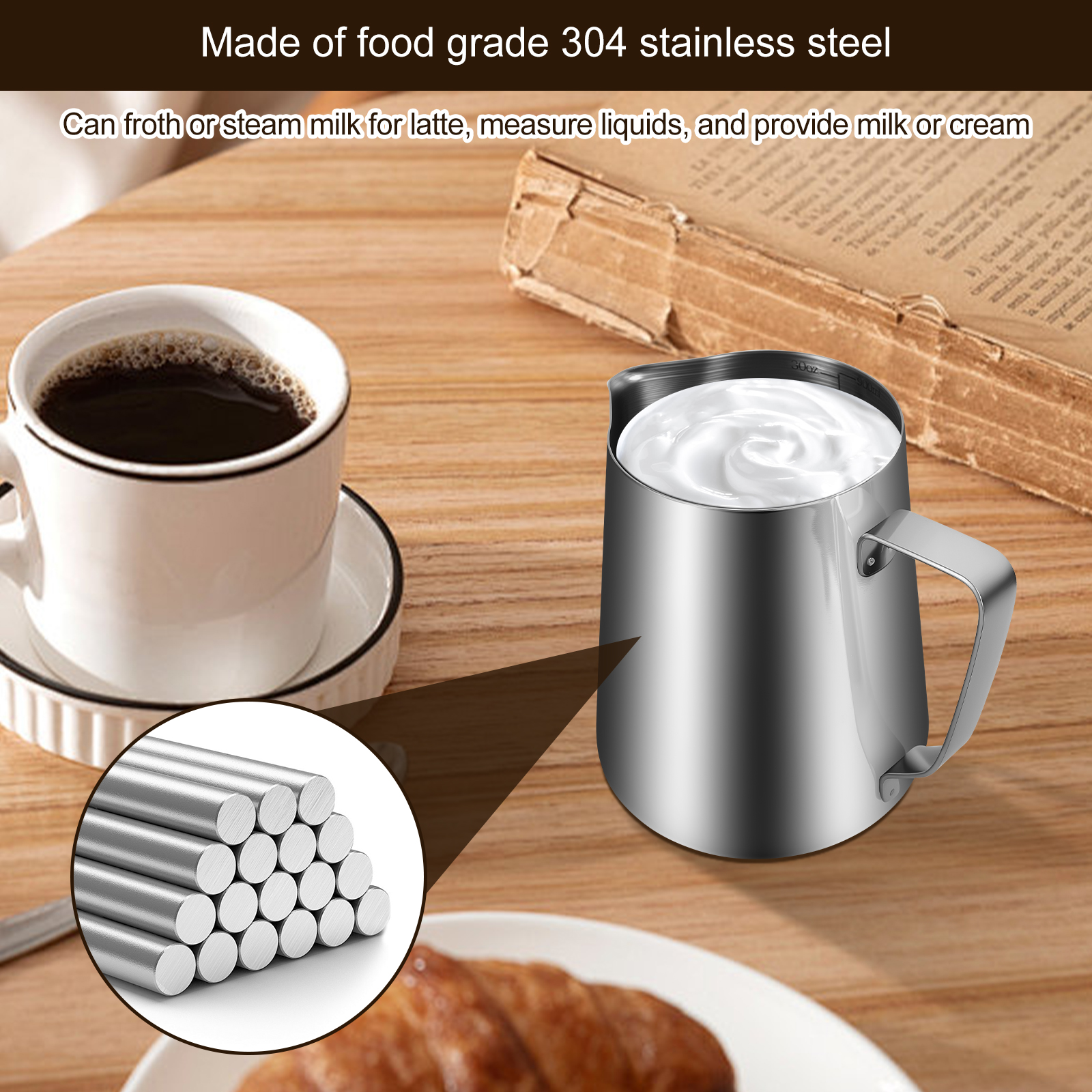 Milk Frothing Pitcher Kit Vers - Barista Milk Jug ulasan dan harga