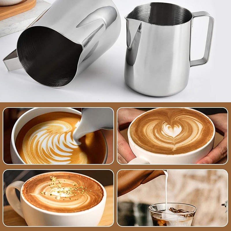 350/600/900ml Milk Frothing Ju - Barista Milk Jug ulasan dan harga