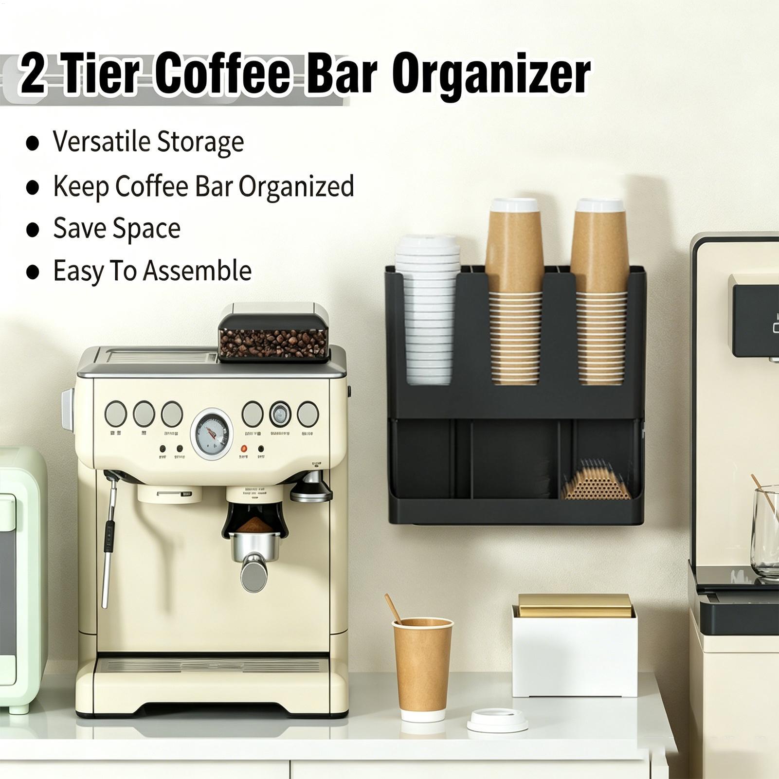 Coffee Organizer Station 6-Com - Tea Coffee Set Up ulasan dan harga