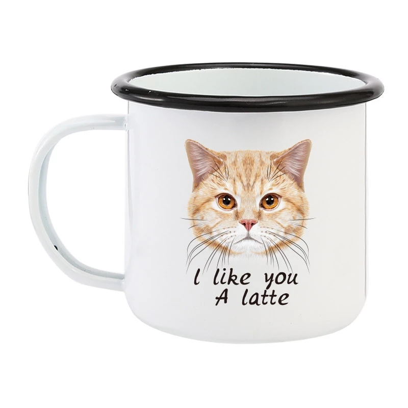 350ML Enamel Coffee Mug DIY LO - Coffee Tea Photos ulasan dan harga