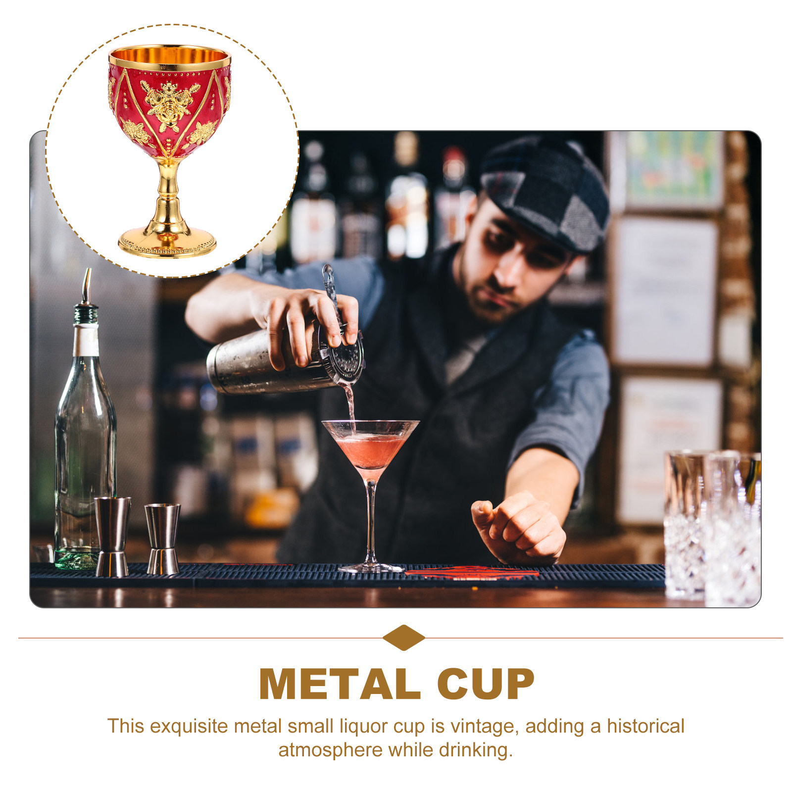 Vintage Metal Liquor Cup Small - Coffee And Tea Bar ulasan dan harga