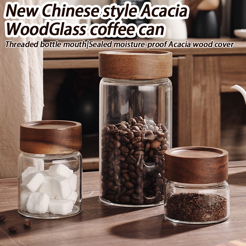 Glass Sealed Storage Jar With  - Coffee Tea Beans ulasan dan harga