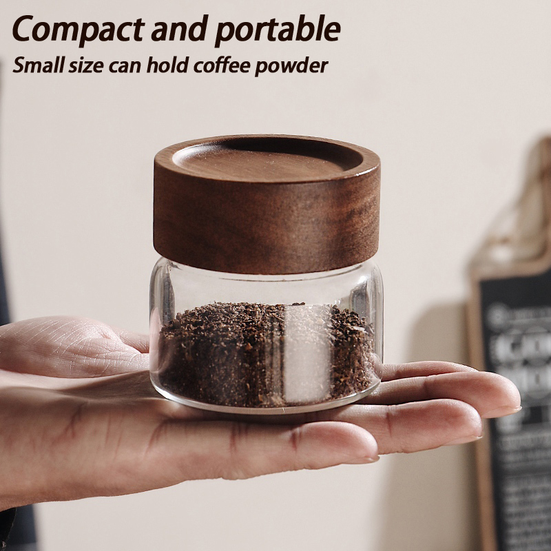 Glass Sealed Storage Jar With  - Coffee Tea Beans ulasan dan harga