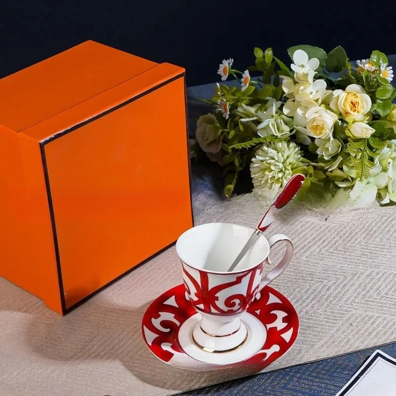 Ceramic Coffee Cup and Saucer  - Coffee Tea Spoon ulasan dan harga