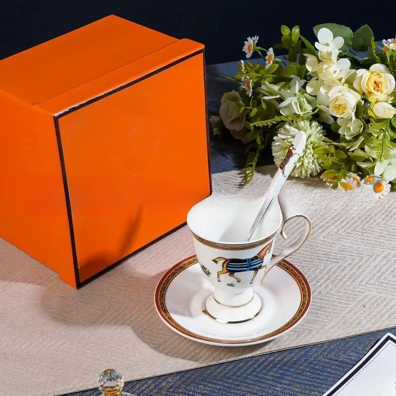 Ceramic Coffee Cup and Saucer  - Coffee Tea Spoon ulasan dan harga