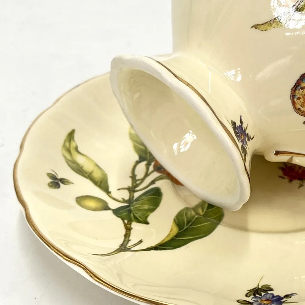 Ceramic Teacup and Saucer Set  - Coffee Tea Spoon ulasan dan harga