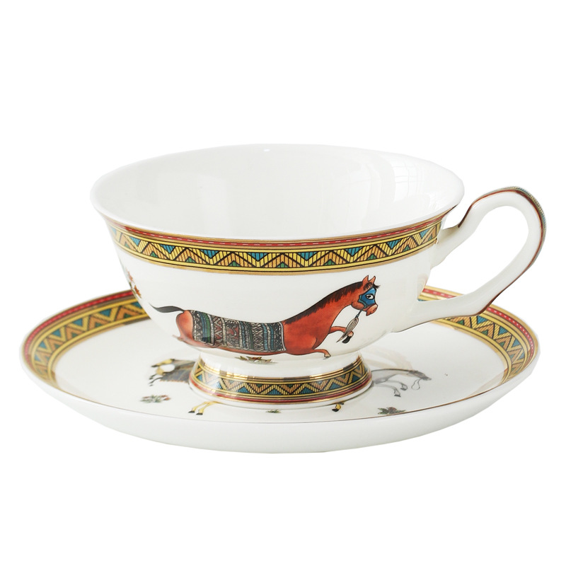 Porcelain Tea Cup and Saucer S - Coffee Tea Spoon ulasan dan harga