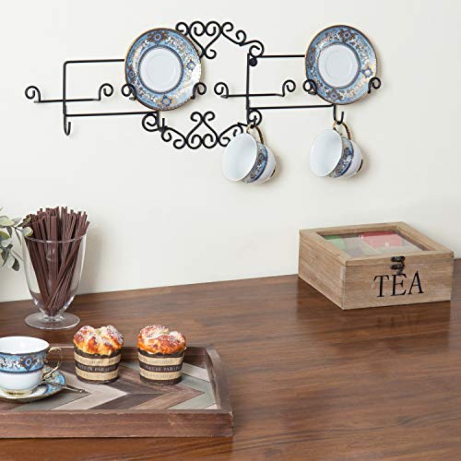 Vintage Scrollwork Black Metal - Tea Coffee Set Up ulasan dan harga