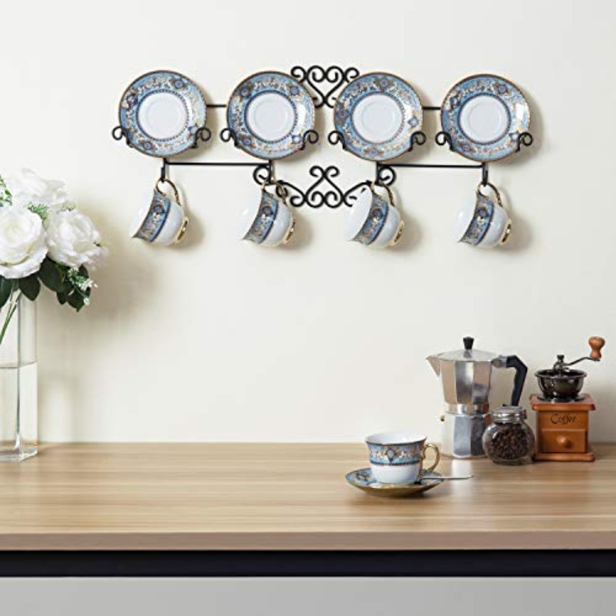 Vintage Scrollwork Black Metal - Tea Coffee Set Up ulasan dan harga