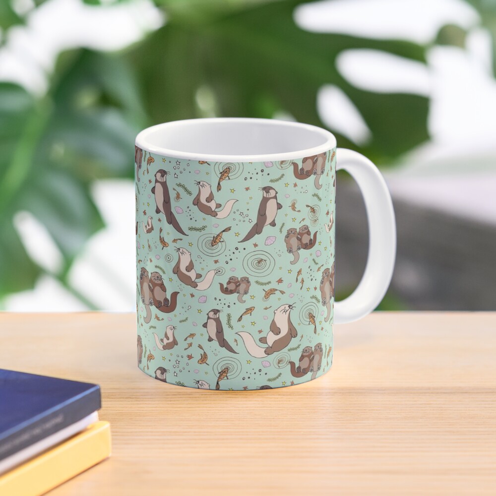 Otters In Blue Classic  Mug Cu - Coffee Tea Photos ulasan dan harga