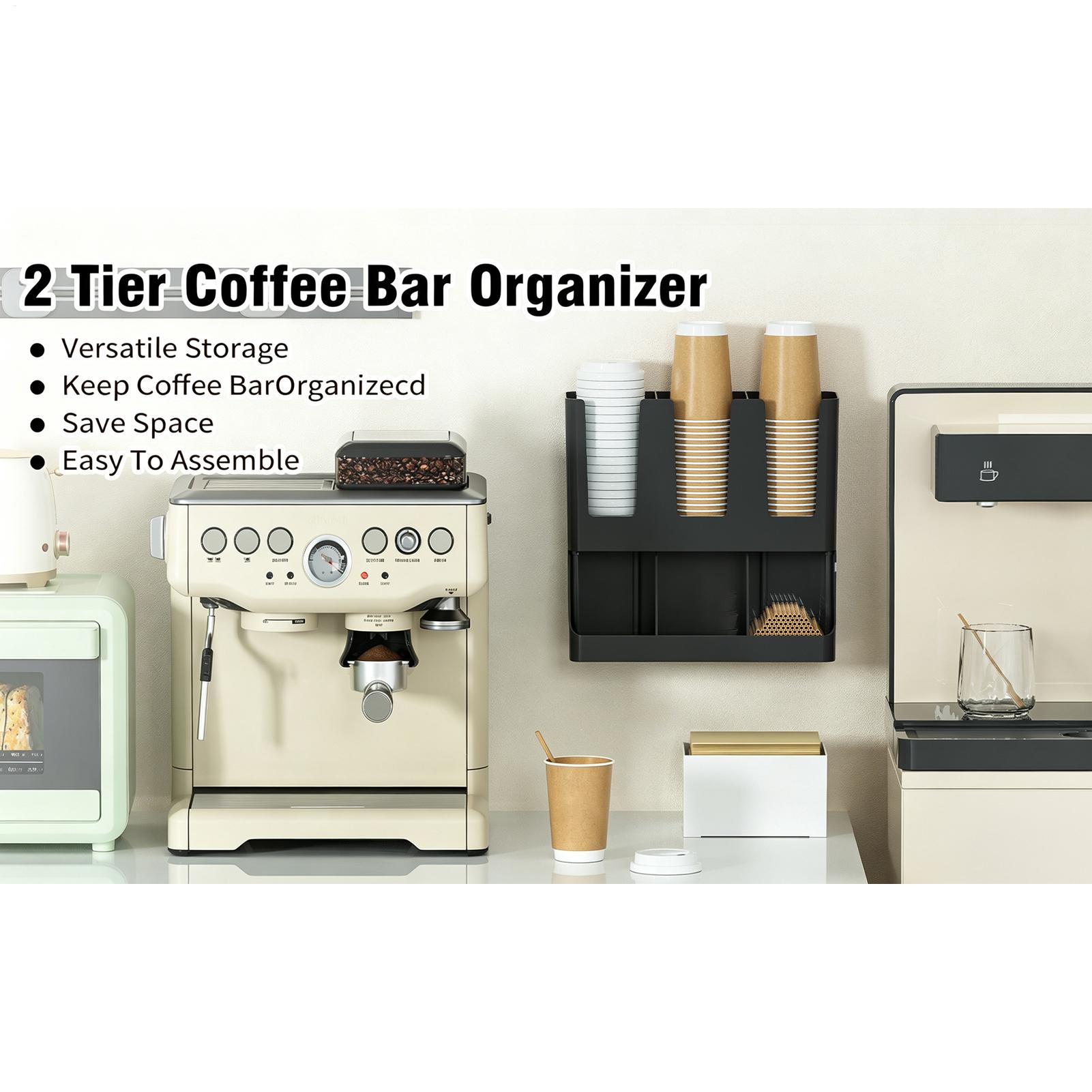 Coffee Station Organizer 6-Com - Tea Coffee Set Up ulasan dan harga