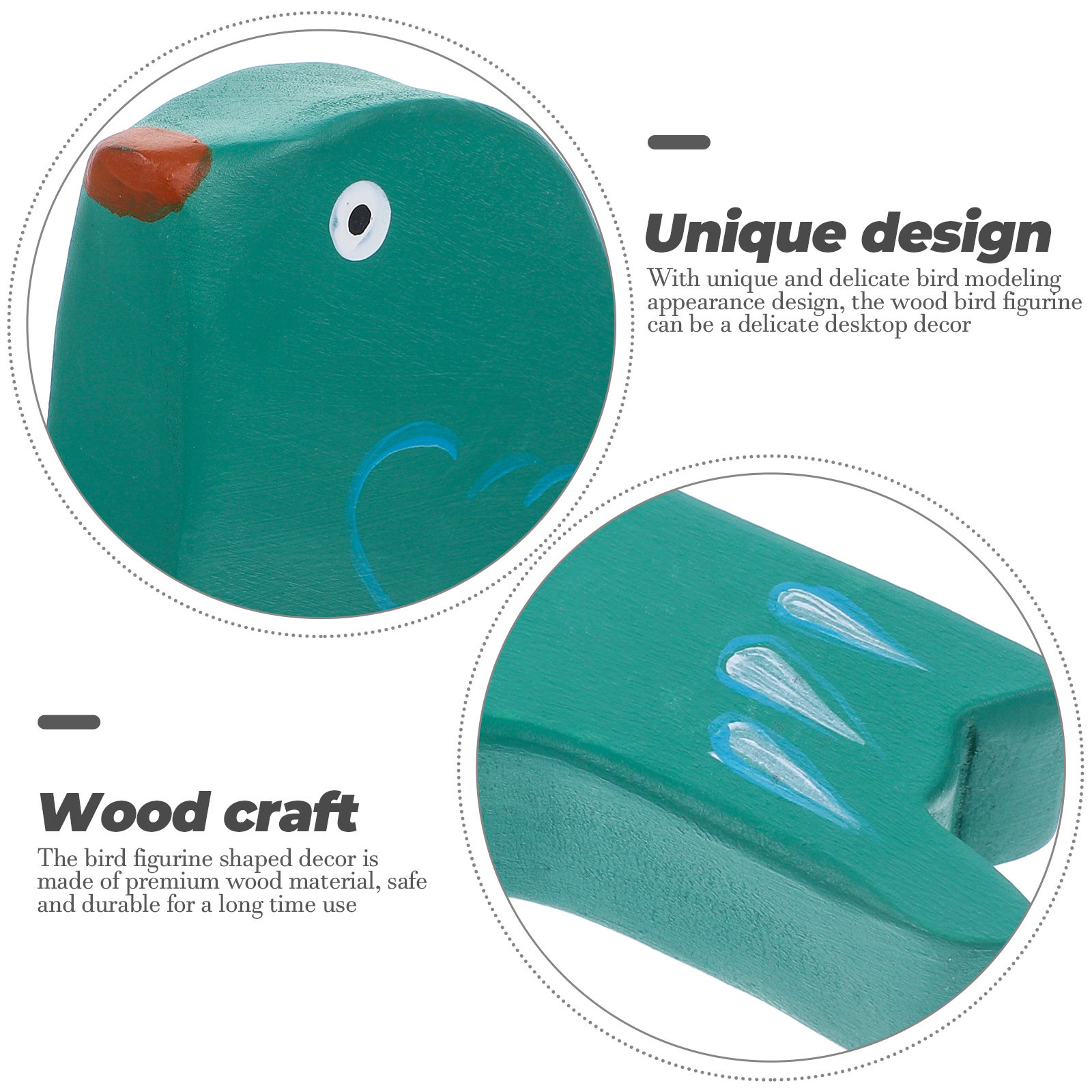 Wood Carved Bird Statue Deskto - Coffee Tea Library ulasan dan harga