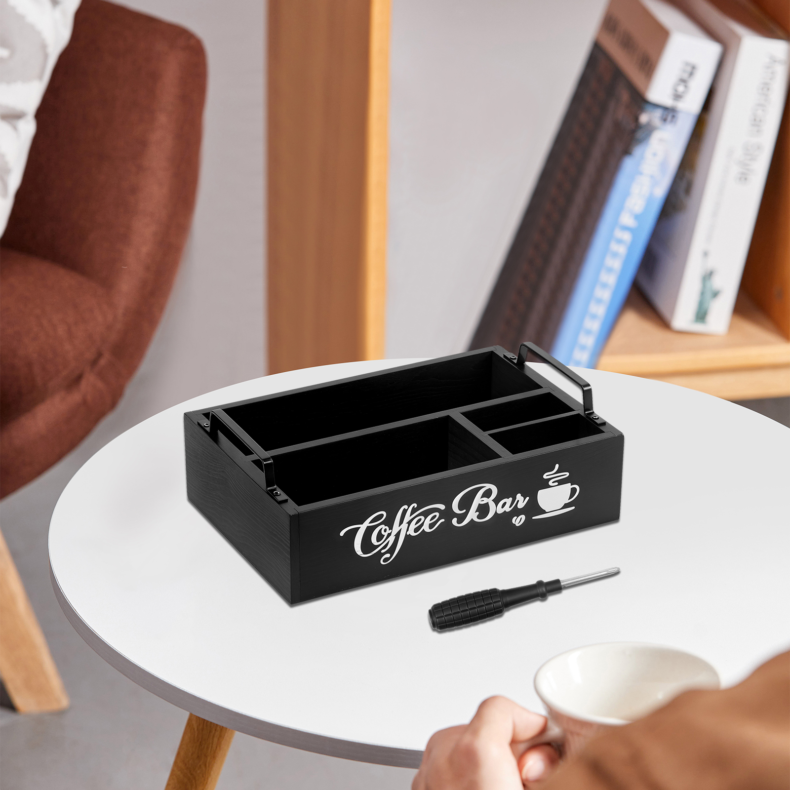 Wooden Coffee Rack Portable De - Coffee Tea Beans ulasan dan harga