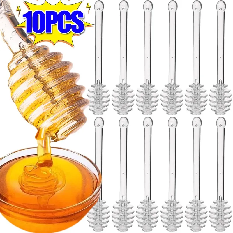 10/1PCS Glass Honey Dipper Sti - Coffee Tea Spoon ulasan dan harga