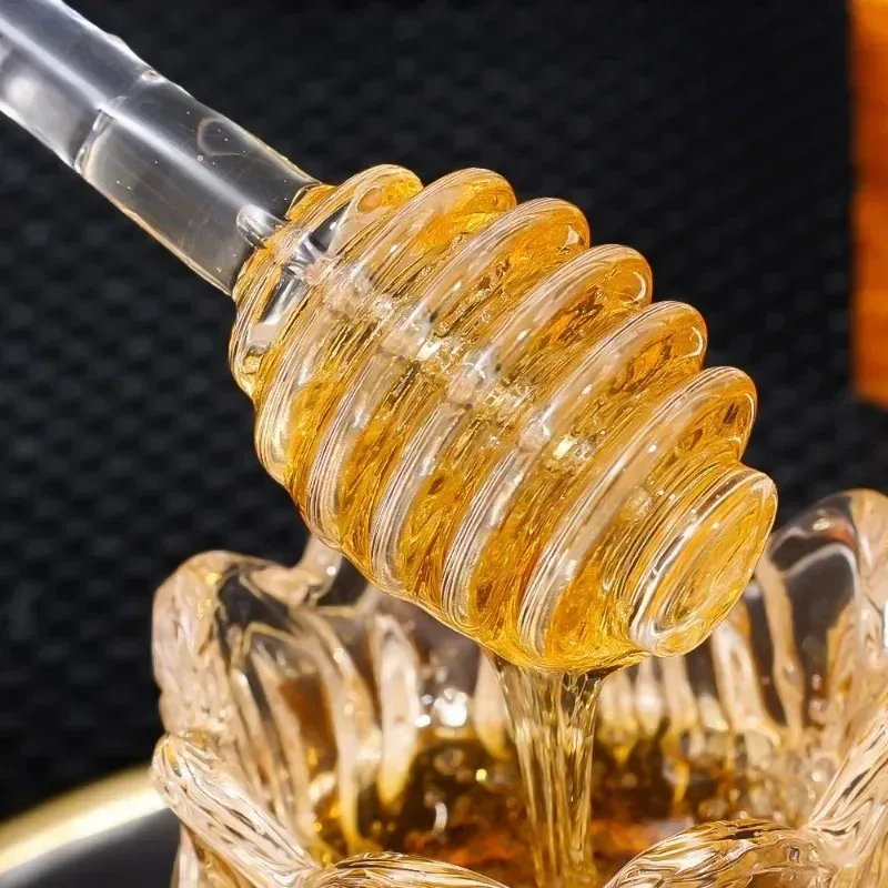 10/1PCS Glass Honey Dipper Sti - Coffee Tea Spoon ulasan dan harga