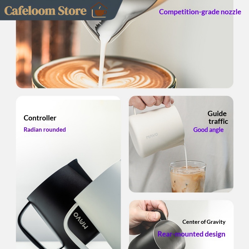 Mavo Professional Coffee Latte - Barista Milk Jug ulasan dan harga